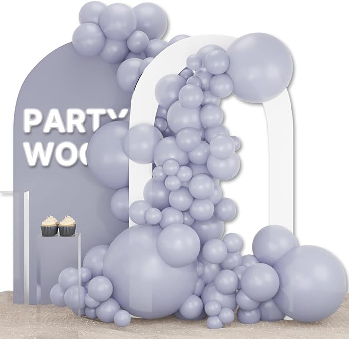 PartyWoo Dusty Blue Balloons 100pcs Different Sizes Pack of 36 18 12 10 5 Inch Slate Blue Boho Neutral Balloon Arch Kit for Baby Shower Graduation Cat Tornado Birthday Party Decorations Blue-F51