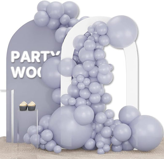 PartyWoo Dusty Blue Balloons 100pcs Different Sizes Pack of 36 18 12 10 5 Inch Slate Blue Boho Neutral Balloon Arch Kit for Baby Shower Graduation Cat Tornado Birthday Party Decorations Blue-F51