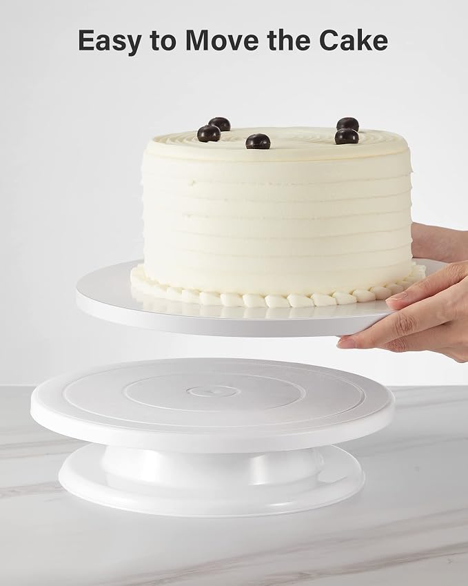 Kootek 6PCS Cake Drums 10 Inch Round, 10in Cake Boards Set, 1/2" Thick Sturdy Cardboard Base for Wedding & Party Desserts, Food Grade for Baking & Decorating, Base para Pastel (White)