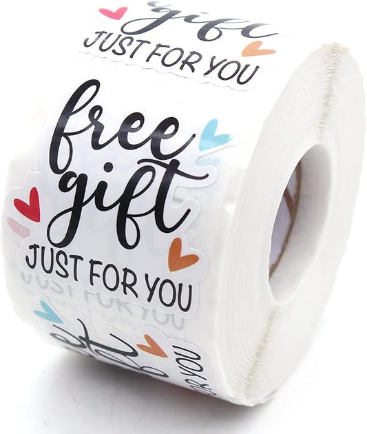 Littlefa Cute Just for You Stickers, Free Stuff Stickers for Small Business Handmade, Freebies Sticker for Gift Bags Packaging Boutique Stuff 500 PCS