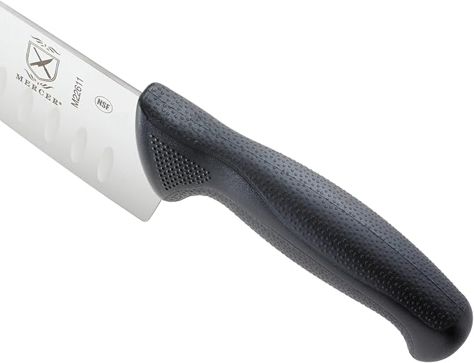 Mercer Culinary M22611 Millennia Black Handle, 10-Inch Granton Edge, Chef's Knife