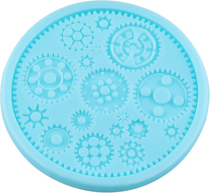 Steampunk Gear Fondant Mold Gear Silicone Molds for Cake Decorating Cupcake Topper Chocolate Candy Gum Paste Polymer Clay