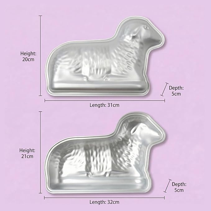 Easter Cake Pan Premium Lamb Shaped Cake Pan,Lamb Cake Tin, Baking Pan,Aluminum, Birthday And Occasion Cakes Easter