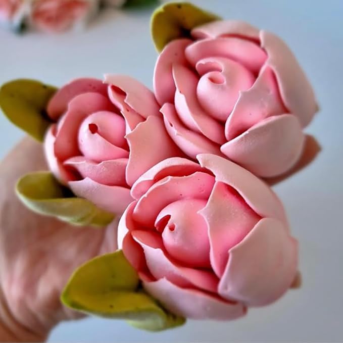 Stainless Steel Extra Large Russian Tulip Flower Icing Tip, Pastry Frosting Piping Nozzle for Cake Marshmallow Bouquet, Cake Decorating Piping Tips, Silver