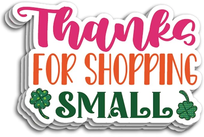 210 PCS St. Patrick's Day Business Packaging Stickers,Thanks for Shopping Small Sticker for Envelopes Shipping Boxes Product Packaging