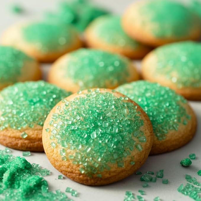 Bakerpan Leaf Green Sugar Sprinkles for Baking - 7 oz Coarse Sparkling Decorating Sugar Crystals for Baking Topping, Cookies & Cupcakes | Kosher, Gluten-Free, Made in USA