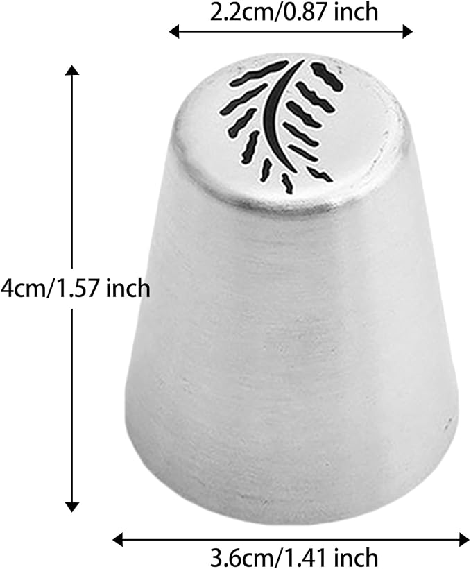3PCS Christmas Russian Icing Tips Set, Stainless Steel Piping Nozzles for Cake, Cupcake Cookie Decorating – Includes 3 Creative Festive Frosting Tips with Christmas Trees Designs