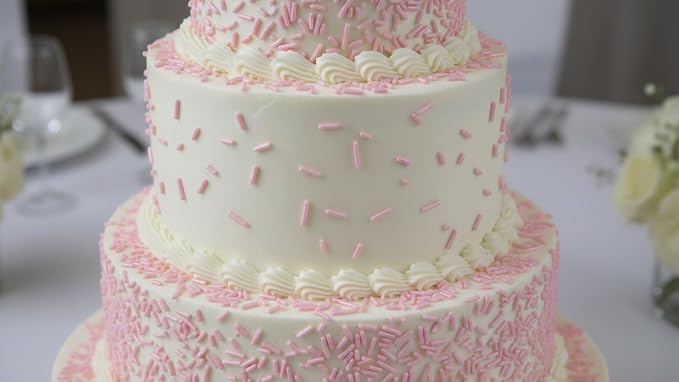 NCS Natural Light Pink Jimmies Edible Sprinkles – Cupcake, Cake & Cookie Decorations, 7 oz