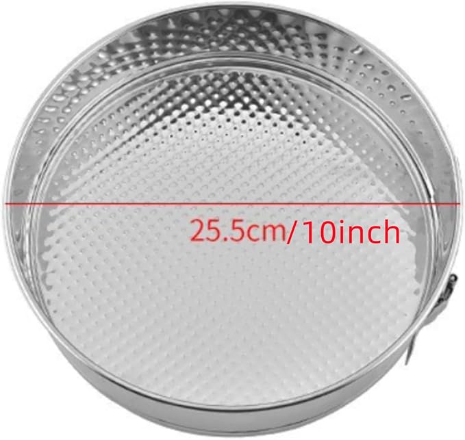 10 Inch 304 Stainless Steel Springform Cake Pan, Stainless Steel Springform Pans, Leakproof & Nonstick Cheesecake Pan with Removable Bottom with 50 Pcs Parchment Paper Liners