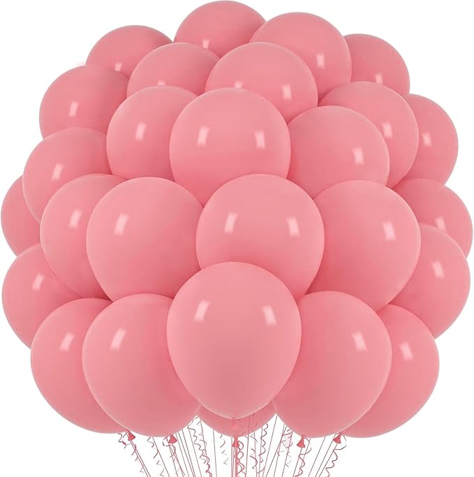 Voircoloria Retro Pink Balloons, 66pack 12inch Blush Pink Balloons Latex Party Balloons for Birthday Baby Shower Valentine's Day Graduation Wedding Gender Reveal Anniversary New Year Party Decorations