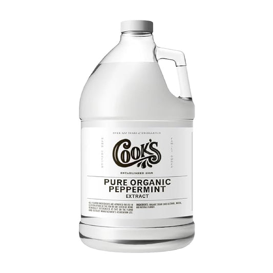 Cook's, Organic Peppermint Extract, Premium Peppermint Oil, Crafted in the USA, 128 Ounces (1 Gallon)