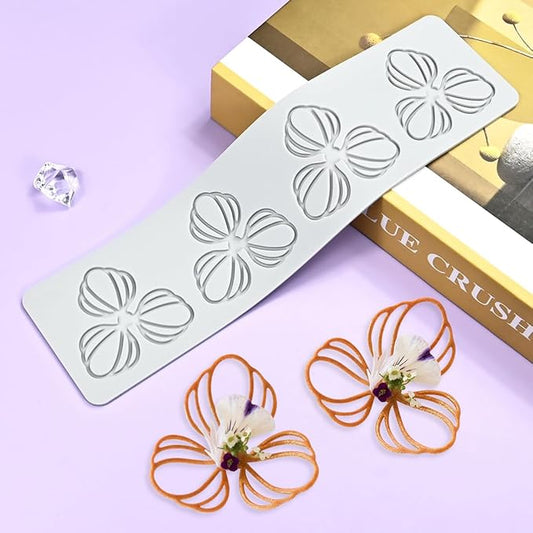 mostsom Three-Leaf Silicone Mould Lace Pad Exquisite Cake Decorating Grade Craft Mat Fondant Food Lace Cake 3D Mold Baking Sugar Paste (G_Three-Leaf)