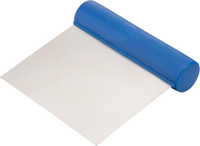 Matfer Bourgeat Stainless Steel Bench Scraper & Multi-Purpose Dough Cutter, Straight Edge, Flexible Edge
