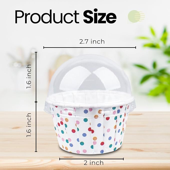 50 Pack Cupcake Cups with Lids, Foil Cupcake Muffin Liners Wrappers, Disposable Muffin Baking Cups Tins, Mini Cake Pans Containers Holder for Wedding Birthday Party