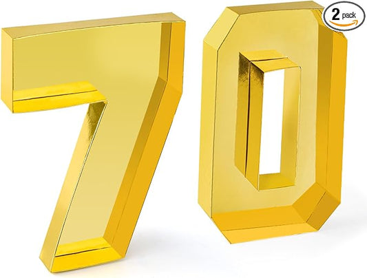 Cardboard Number for Charcuterie 70 Set Fillable Tray 10.2'' Gold Charcuterie Paper Box for 70th Birthday Anniversary Party Decorations Chocolate Candy Cupcake Container