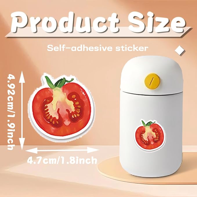 100 Pcs Vintage Aesthetic Stickers Cute Coquette Food Waterproof Vinyl Sticker for Water Bottles Laptops Bike Car Motorcycle Computer Guitar Skateboard