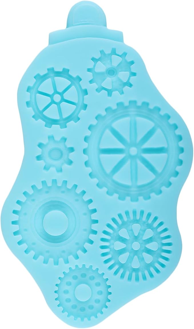 Steampunk Gear Fondant Mold Gear Silicone Molds for Cake Decorating Cupcake Topper Chocolate Candy Gum Paste Polymer Clay
