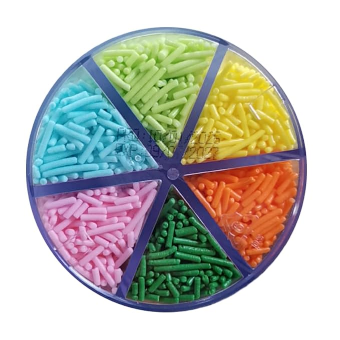 HeDeon&Rles Blue Green Yellow Pink Orange Easter Jimmies Sugar Sprinkle Edible for Baking Decoration Cake Cupcake Icing Cookie Pancake Toppers Easter Halloween Christmas Valentines Day Supplies