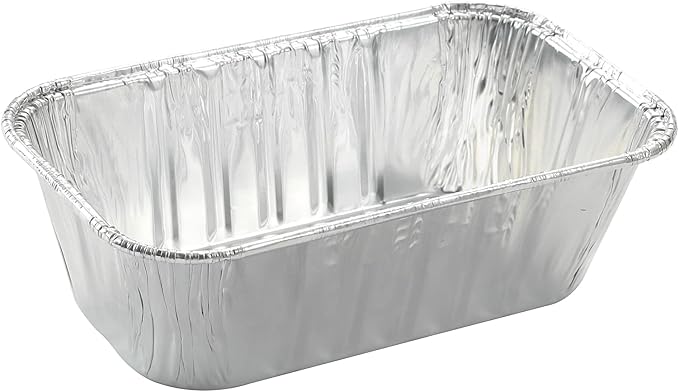 Waytiffer (50 Pack) 1Lb mini Loaf Pans Heavy Duty Disposable Aluminum Foil Bread Tins Standard Size 6" X 3.5" X 2.5" Oven Safe Sturdy Small Bread Tin Pans 1 Pound Loaf Pans