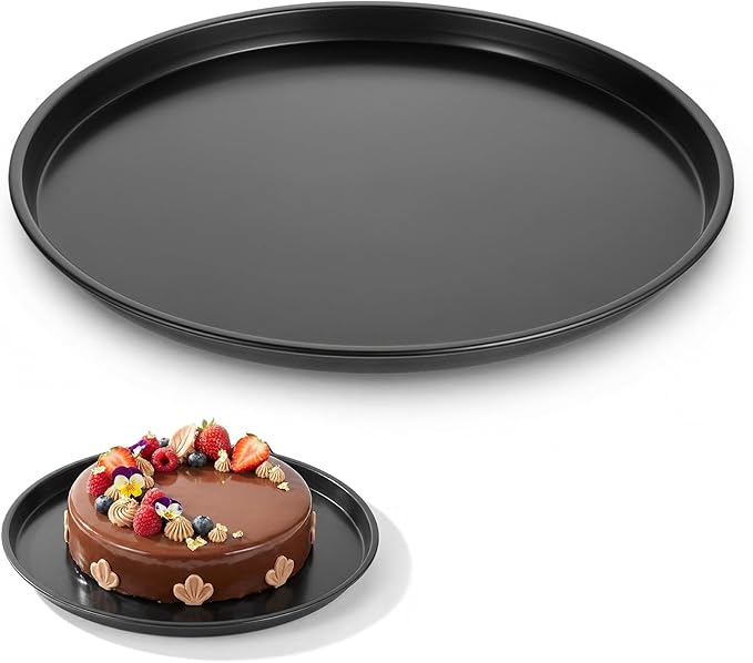 11.4 Inch Cookie Cake Pan, Round Cake Pan Round Cookie Sheet Nonstick Giant Shollow Baking Pans Cakes Tray Pans for Home Kitchen Baking