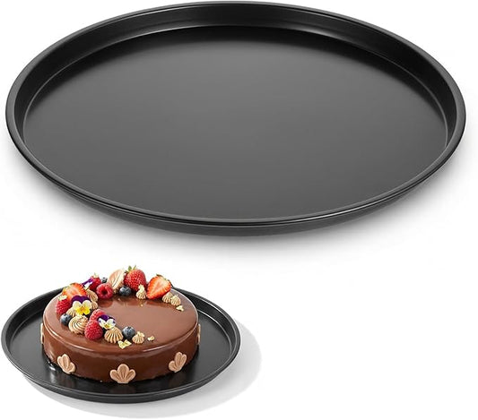 11.4 Inch Cookie Cake Pan, Round Cake Pan Round Cookie Sheet Nonstick Giant Shollow Baking Pans Cakes Tray Pans for Home Kitchen Baking