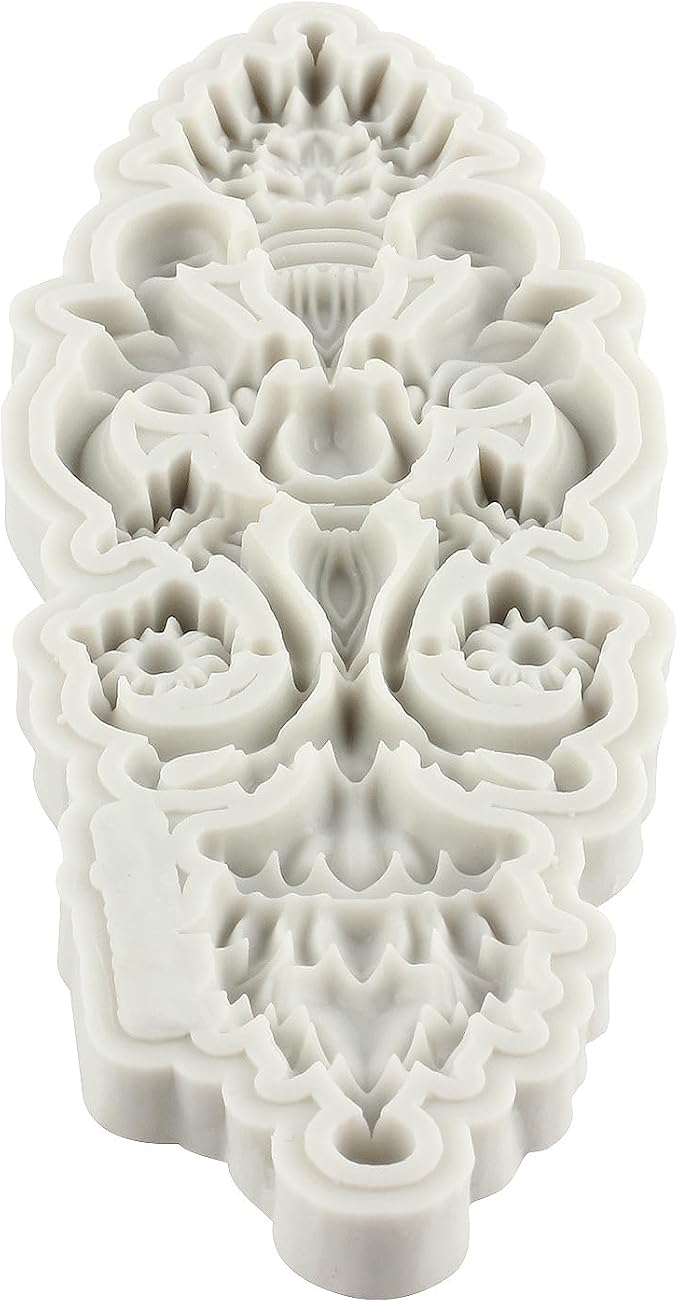 Baroque Style Curlicues Scroll Lace Silicone Fondant Molds Relief Flower Mold Filigree Mold For Cake Decorating Cupcake Topper Candy Chocolate Gum Paste Polymer Clay