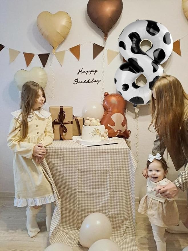 40 Inch White Black Numbers 9 Balloon, Balloons Decorations for 9 19 90 Birthday Party, Engagement, Wedding, Graduations, Photo Shoot Supplies