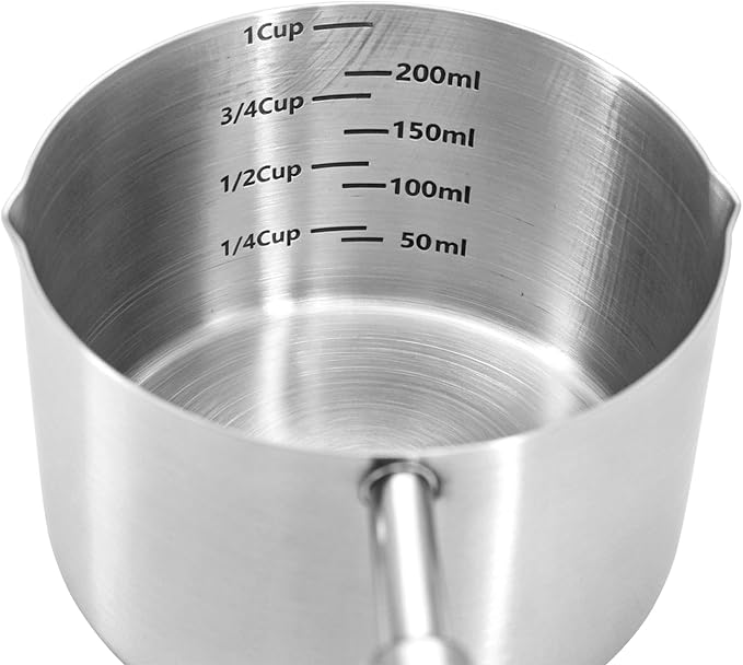 Dog Food Scoop, 1 Cup Stainless Steel Pet Food Scoop, with Precision Scale Markings, for Dogs, Cats, and Kitchen Use