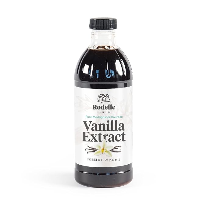 Rodelle Pure Madagascar Bourbon Vanilla Extract, Gluten Free, Baking, 16 Fl Oz.