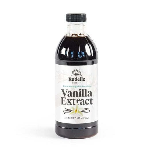 Rodelle Pure Madagascar Bourbon Vanilla Extract, Gluten Free, Baking, 16 Fl Oz.