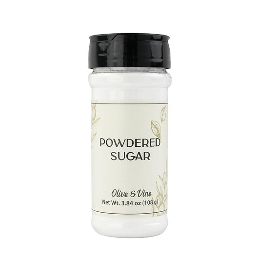 Olive & Vine Powdered Sugar, Sweet Flavor, For Baking & Desserts, Rich Tradition, Authentic Taste, For Global Recipes (3.84 Ounce)