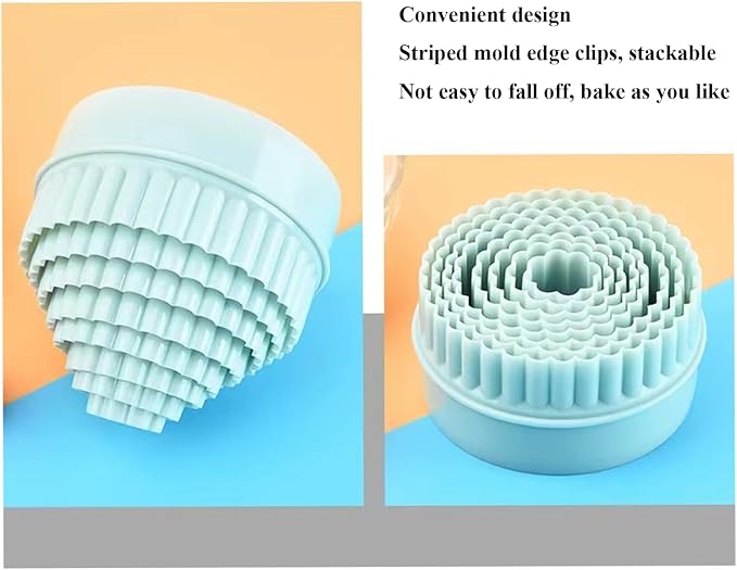 Cookie Cutters, 8 PCS Ideal Biscuit Cutter Tool, Highly Versatile Round & Circle Cutter, Perfect for Creating Unique Shaped Biscuits and Cookies