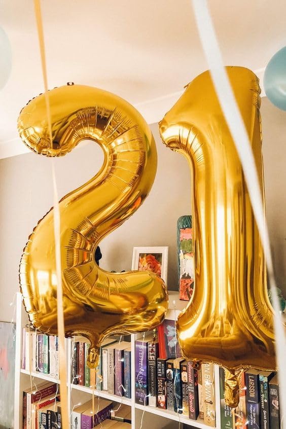 Gold Number 11 Balloon 40 inch, 11 Number Balloons, 11th Gold Birthday Decorations, 11 Year Old Girls Boys Golden Party Supplies
