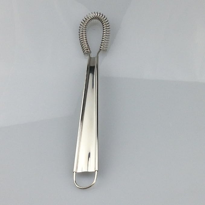 Stainless Steel Mini Spring Egg Beater Silicone Whisk Magic Hand Held Sauce Stirrer Blender Milk Frother Foamer Coffee Mixer (Steel Coil)