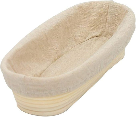 12 Inch Oval Long Banneton, BetterJonny Artisan Bread Proofing Basket +Liner Combo Set for Rising Dough