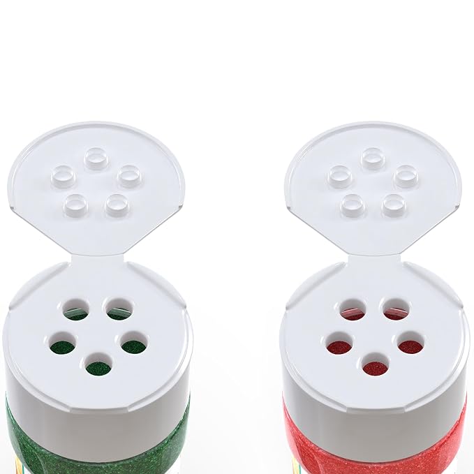 O’Creme Sanding Sugar for Cookie Decorating – Eye-Catching Christmas-Kit Sugar Crystals for Unique Cake Toppings, Cupcakes and Cookies – Ideal Decoration Solution - Red and Green, 4 Ounce Each