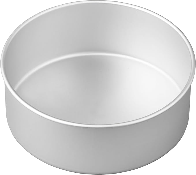 Wilton Aluminum Round Cake Pan, Extra-Deep Bakeware for Layered Cakes, Durable, Even Heating, Rust-Resistant, Professional Quality, 8 x 3 in, Packaging May Vary (Pack of 3)