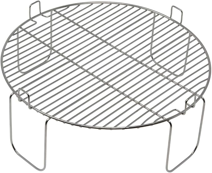 4 inch Stainless Steel Grill Rack Compatible with NuWave® Oven Pro, Primo, NutriChef, Black Decker | Reversible Grate Accessory for Cooking, Baking, Cooling in Infrared Kitchen Convection Toaster Oven