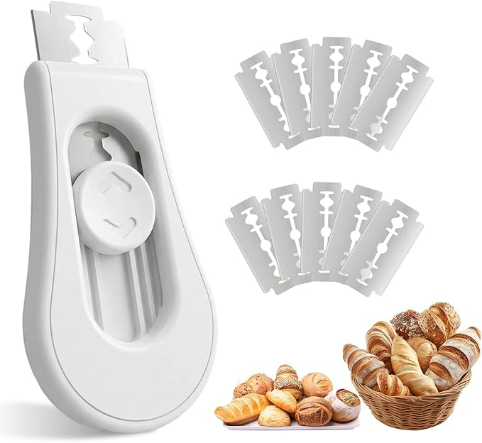 Bread Sourdough Lame Scoring Tool, Extractable & Magnetic Bread Scoring Tool with 10 Pcs Replace Blade, Professional Bread Scorer Tool for Sourdough Bread Baking & Pastries Making Patterns Tools