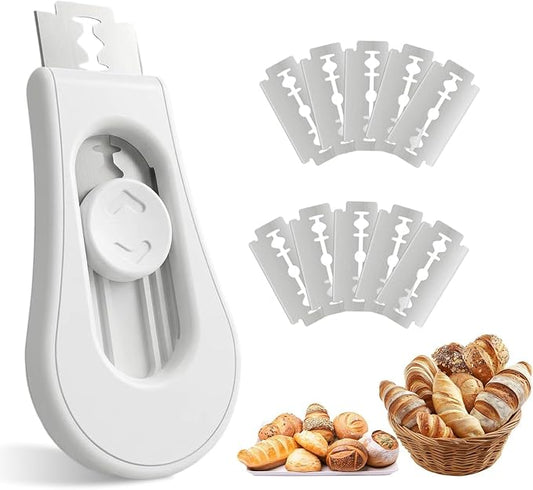 Bread Sourdough Lame Scoring Tool, Extractable & Magnetic Bread Scoring Tool with 10 Pcs Replace Blade, Professional Bread Scorer Tool for Sourdough Bread Baking & Pastries Making Patterns Tools