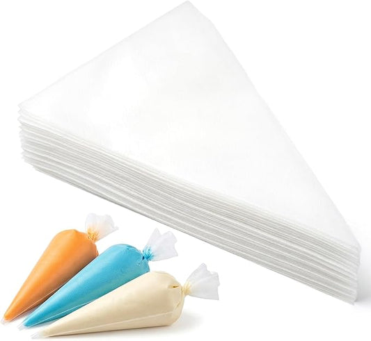 ilauke Piping Bags 200 Pcs 13 inch Pastry Disposable Icing Bags, Anti Burst Cake Decorating Bag, Non-Slip Durable Frosting Piping Bag for Cookie Cake Decorating Supplies Cupcakes Baking Decoration