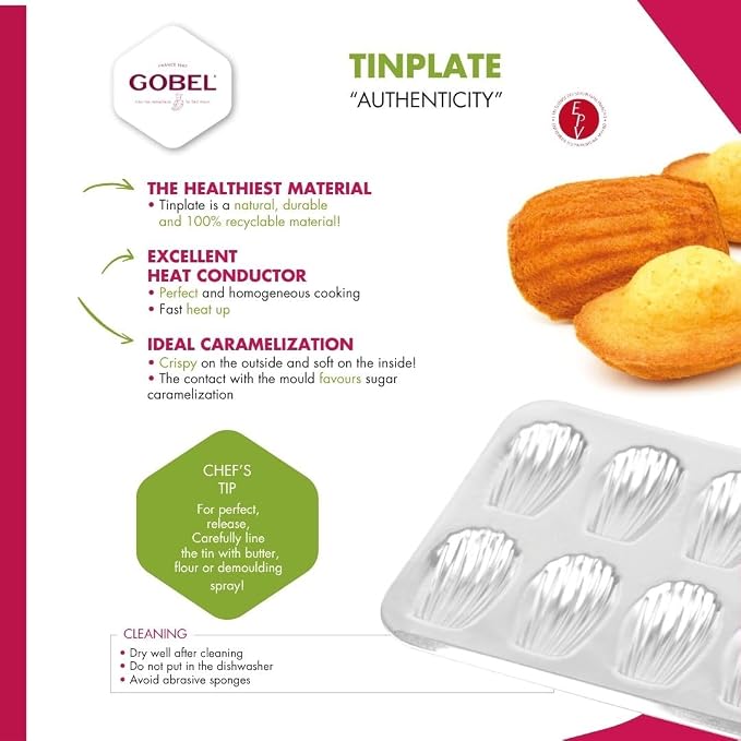 Gobel - Tinplate Round Fluted Tart Mold/Quiche Pan with Removable Bottom - 10 1/4"