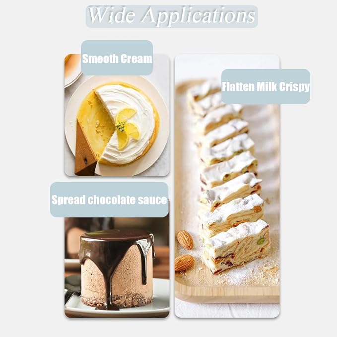 2Pcs White Plastic Fondant Smoother Tool with Handle Cake Decoration Smoother Polisher Icing Scraper Paddle Tool Cake Surface Smoothing Tool
