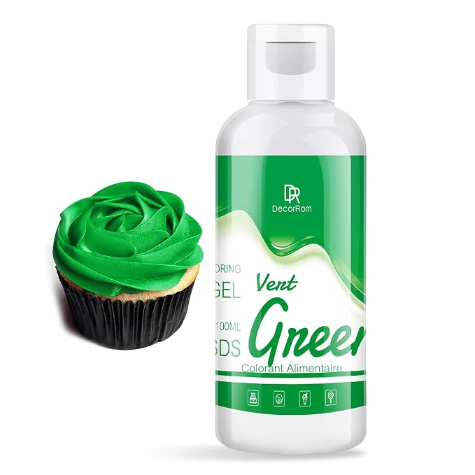 Gel Food Coloring - Vibrant Gel Food Coloring for Baking, Cake Decorating, Easter Egg - Concentrated Flavorless Edible Food Color Dye for Icing, Fondant, Drinks, Cookie, DIY Crafts - 4.5 oz (Green)