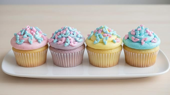 NCS Rainbow & Clouds Shaped Edible Sprinkles – Pink, Purple & Blue Cupcake, Cake & Cookie Decorations, 7 oz
