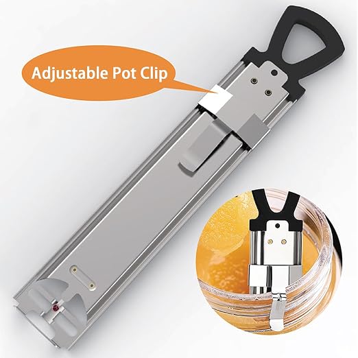 Candy Thermometer with Pot Clip, Instant Read Deep Fry Oil Thermometer, Kitchen Food Cooking Thermometer for Candy, Jam, Syrup, Jelly, and Deep Fry, Stainless Steel Candy Thermometer for Candy Making