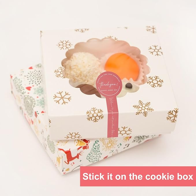 400Pcs Handmade Food Baking Seal Stickers Labels,Colorful Long Label Bakery Sticker,Self-Adhesive Goods Bakery Stickers Sealing Tamper-Proof Sticker for Pastry Bags Lollipops Candy Cake