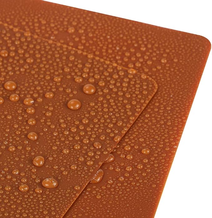 Webake Large Silicone Mat Heat Resistant Counter Mat 23.6" x 15.7", Multipurpose Nonstick Baking Pastry Mat, Reusable Extra Thick Table Mat for Resin (Brown)