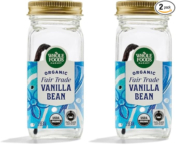 Whole Foods Market, Organic Fair Trade Vanilla Bean, 1 ct (Pack of 2)