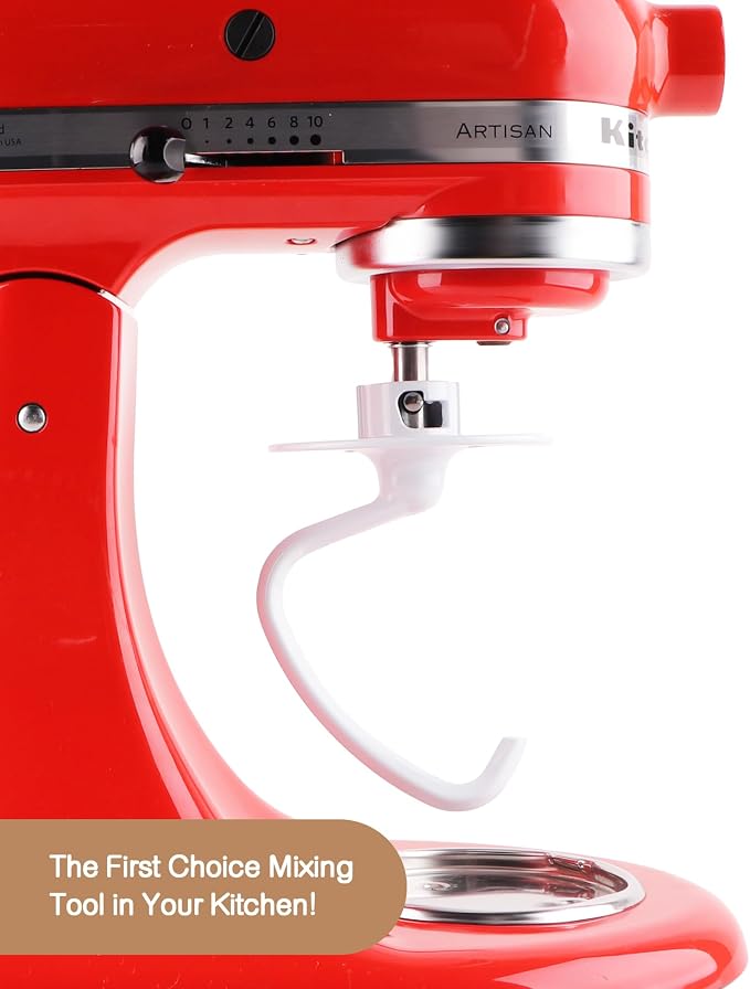 MEET JUICE K45DH Coated C-Shaped Dough Hook for KitchenAid Tilt-Head Stand Mixers, Fits 4.5–5 Quart Bowls, Compatible with K45, K45SS, KSM90, KSM110, KSM150, Not Compatible with Bowl-Lift Models
